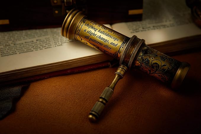 V.Empire Handmade Kaleidoscope Educational Vintage Collection | Birthday | Any Occasion Gift for Kids and Adults (with Handle, One)