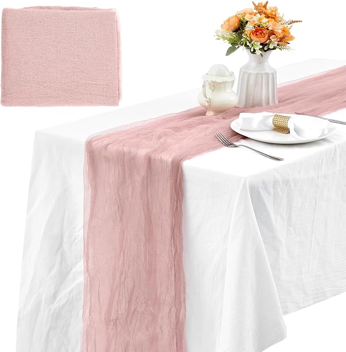 Boao Halloween Cheese Cloth 35.43 x 393.7 Inch Pink Cheesecloth Roll for Crafts Large Cotton Muslin Gauze Fabric for Halloween Outdoor & Indoor Spooky Decoration