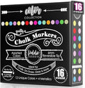 Loddie Doddie Chalk Markers - Pack of 16, 6mm Bullet & Chisel Tips Chalk Pens - Dust-Free Erasable Ink & Dry Erase Markers - Vibrant Pastel & Neon Colors - Pastel Art Pens - Fine & Bold Lines