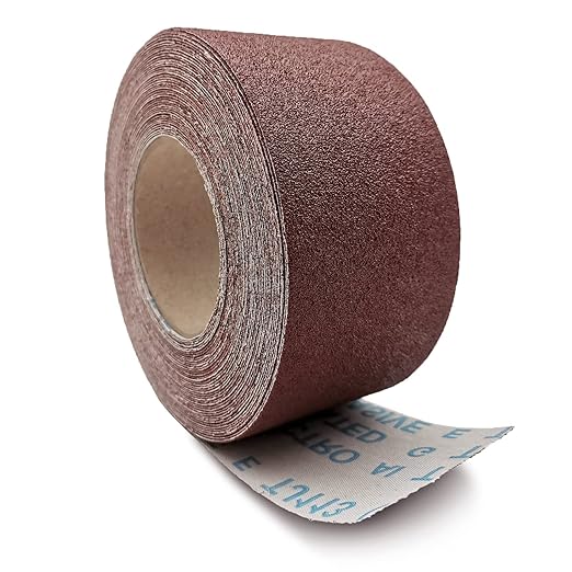 80 Grit Sandpaper Roll, 3 Inch x 49 Feet Emery Cloth Roll Aluminum Oxide Abrasive Paper Roll Continuous Sandpaper for Metalworking, Woodworker, Furniture Repair, Sanding Automotive Plumbing