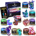 BALTIC DAY - Chameleon Mica Powder, 8 Jars of Color Shift Mica Powder Set - Epoxy Resin Color Pigment Powder - Chameleon Powder - Holographic Mica Powder - Nr2