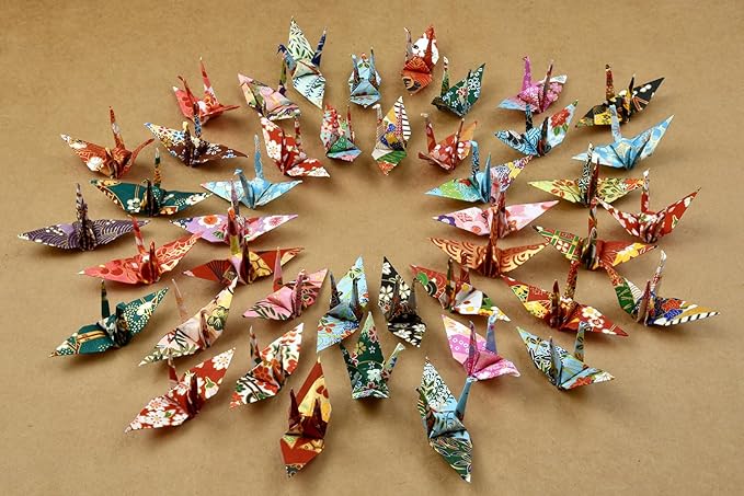 50 Origami Paper Yuzen Washi Paper Different Patterns Japanese Print 6x6 inches for Wedding Decor Japanese Designs, Mixed Patterns for Origami, Scrapbooking, DIY Gifts Origamipolly