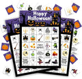 Halloween Bingo Game Cards, 24 Players Halloween Bingo Game for Teens Adults, Holiday Party Favors Supplies