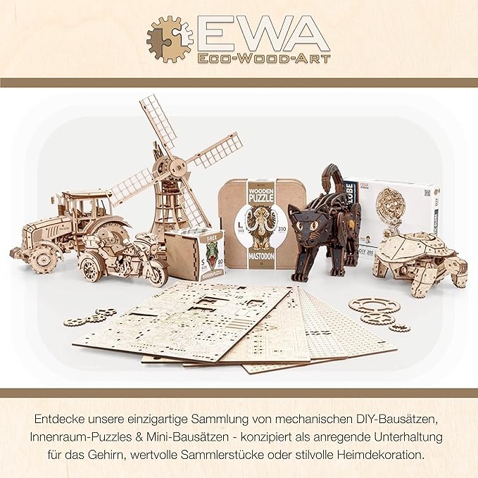 EWA Home Décor – Lion Medium 100 Pieces – Wooden Jigsaw Puzzle for Adults – Perfect for Artistic Home Decoration and Mindful Relaxation