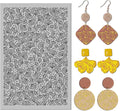 Arbuya Ginkgo Leaves Polymer Clay Texture Mat -Autumn Leaves Texture Sheet for Polymer Clay Jewelry Making, Earring Charms, DIY Craft Supplies