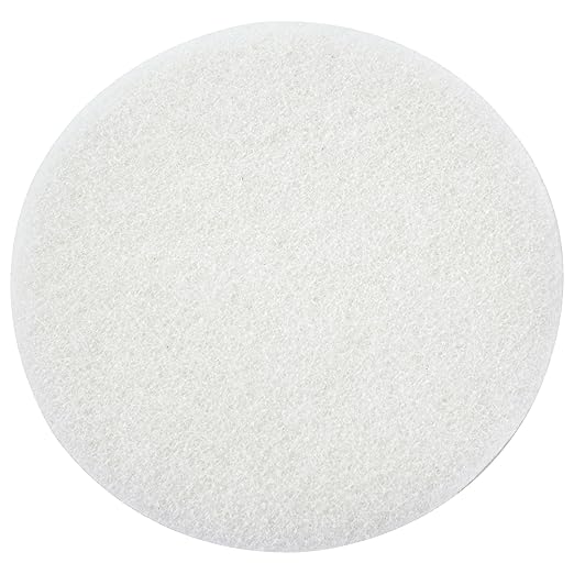 White Buffing and Polishing Pad with Hook and Loop Back | Apply Hard Wax Oils and Stain (20, 5 inch)