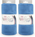 kullaloo Plush Fabric | Solid Dusk Blue Minky Fabric for Sewing (Pack of 2) | Super Soft Cuddle Material | 39.5x29.5 | Plushies, Baby Blankets, Pillows, Dog Beds, Cat Beds, Baby Accessories, Apparel