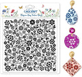 CHGCRAFT Vine Flowers Pattern Polymer Clay Texture Sheet Curly Plants and Leaves Silicone Texture Mat for Polymer Clay Making Earrings Jewelry DIY Crafts 5.5 × 5.5 Inch