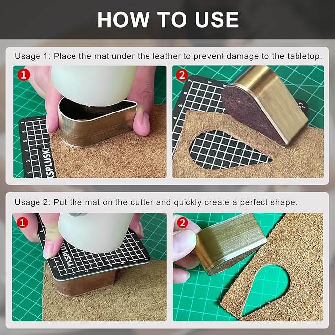 9 Pcs Leather Hole Cutter Set, 9 Sizes Teardrop Shaped Cutting Dies Tool, Cutting Mold Punching Die Set for DIY Craft, Leather Cutter Hollow Punching with Box