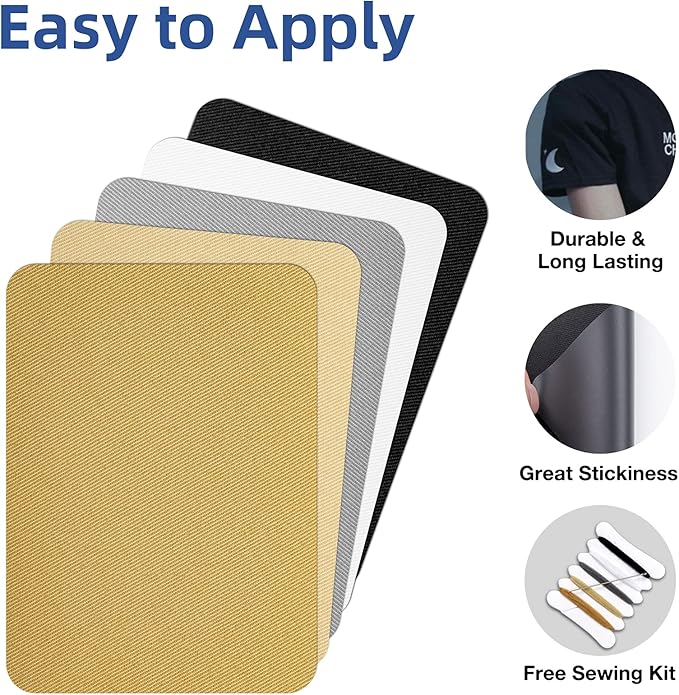 HTVRONT Iron on Patches for Clothing Repair, Multi-Color Fabric Patches Iron on for Denim Jean Repair Decorating Kit 20 Pieces Iron on Patch Size 3.7" by 4.9"(9.5 cm x 12.5 cm)