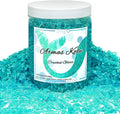 Crushed Glass for Resin Art - 3-6mm Turquoise, 1.5lb | Broken Glass Pieces for Crafts, Vase Filler & Fire Pit Media | Decorative Stones