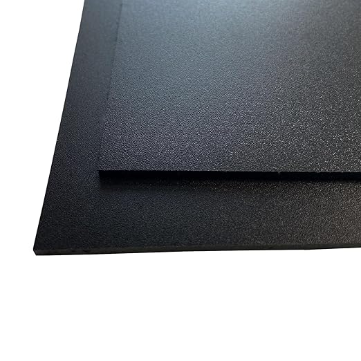 2 Pack Black Plastic Sheet 12x12x0.12 in Flexible High Tensile Plastic Sheets Black Plastic Panel for DIY Materials Handicrafts Home Decoration