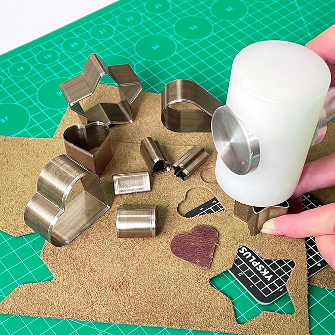 9 PCS Hollow Punch Cutter Set9 Sizes Star Shape Leather Cutting Dies Cutter ToolCutting Mold Punching Die Set for DIY Leather CraftLeather Cutter Hollow Punching Tool with Plastic Box SCS009