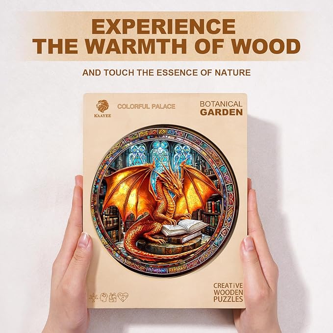 Wooden Puzzles for Adults, Dragon Wooden Puzzle,Extraordinary Gift for Friends and Family - Perfect for Relaxation and Focus.(11.4 * 11.4 in 200pcs)