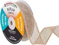 Mandala Crafts Natural Burlap Ribbon 1 Inch Wide Jute Ribbons for Crafts - 20 Yds Roll Rustic Burlap Wrap Trim Ribbons for Wreaths Bows Wedding Party Decoration