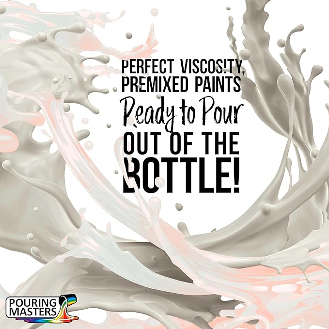 Pouring Masters Red Interference Pearl Special Effects Acrylic Pouring Paint - Premium 8-Ounce Pre-Mixed Fluid Acrylic Paint - Fluid Art Supplies for Canvas, Wood, Paper, Tile & Rocks