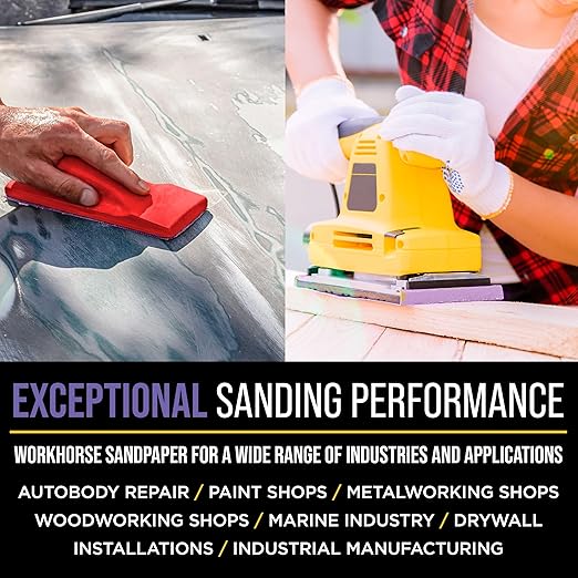 Dura-Gold Premium 1500 Grit PSA Purple Film Ceramic Longboard Sandpaper, 2-3/4" Wide Continuous 20 Yard Roll - Self Adhesive Stickyback for Auto & Wood Air File Long Board Sanders, Hand Sanding Blocks