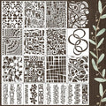 Stencils for Crafts Reusable Texture Stencils Geometric Stencil for Painting on Wood Furniture Card Canvas Paper Scrapbook