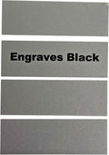 Blank Metal Plates for Laser Engraving - 4 Pack | Aluminum Sheets 0.020" Thick | CO2, Diode, Fiber Laser Compatible | Multiple Sizes & Colors (Silver (engraves black), .75x2 inch)