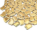 0.78"-1.57" Irregular Ceramics Mosaic Tiles,1.1LB Mosaic Pieces Stones for Home Decoration DIY Craft Plates Flowerpots Vases Cups Mosaic Making Supplies (Gold)