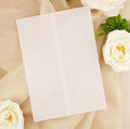 Puremigo 120 Pack Luxury Pre-Folded Vellum Jackets for 5x7 Invitations - Vellum Paper 5x7 Jackets - 115GSM Wedding Invitations Wraps - Transparent