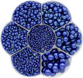 YAKA 3000PCS 1 Box 7Sizes 2.5/3/4/5/6/8/10mm Flat Back Half Round Pearl Cabochon Bead Loose Beads Gem for Nail Craft Scrapbook DIY Decoration (Bronze Blue)