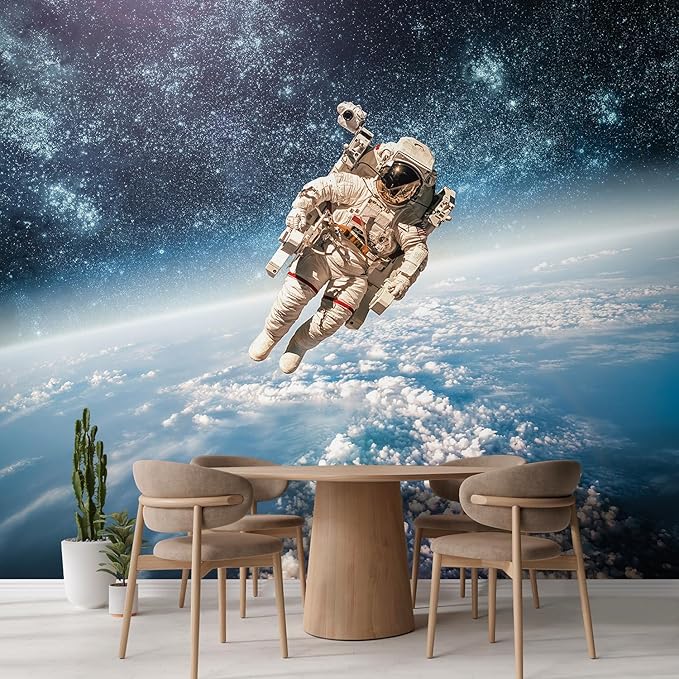 wall26 an Astronaut Floating About Planet EarthWall Mural, Removable Sticker, Home Decor - 96x144 inches