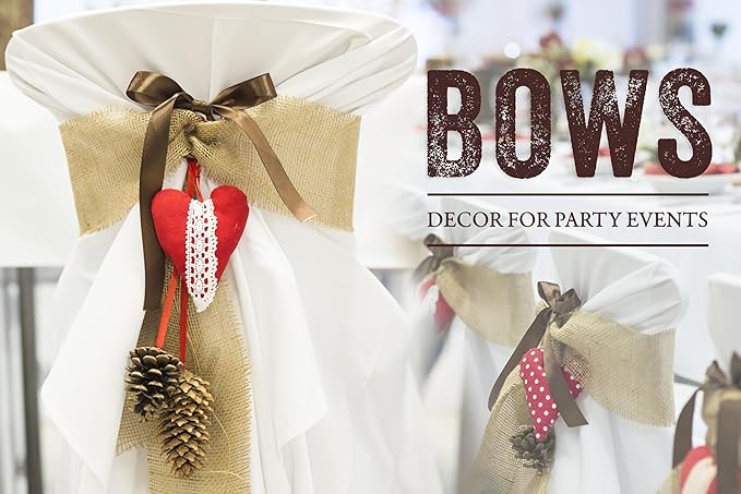VViViD Burlap Fabric Roll (3” x 35ft) Natural Jute for DIY Crafts, Wedding Decorations, Gift Wrapping & Home Accents