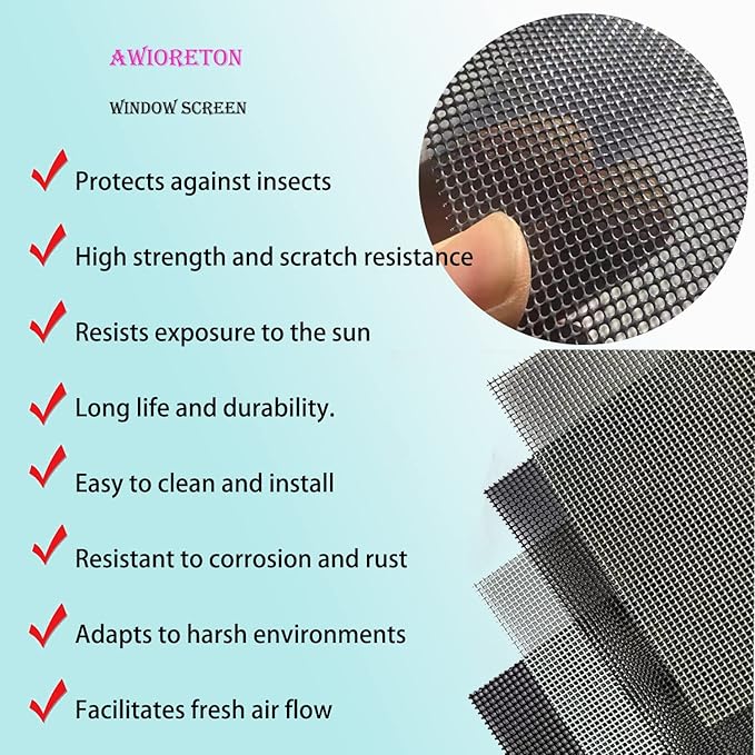 Stainless Steel Mesh Screen, 4 Pack 14 Mesh Hard 304 PVC Coated Stainless Steel Wire Screen for Vent, Cage, Cabinets, Security Guard, Garden (30 X 21CM)