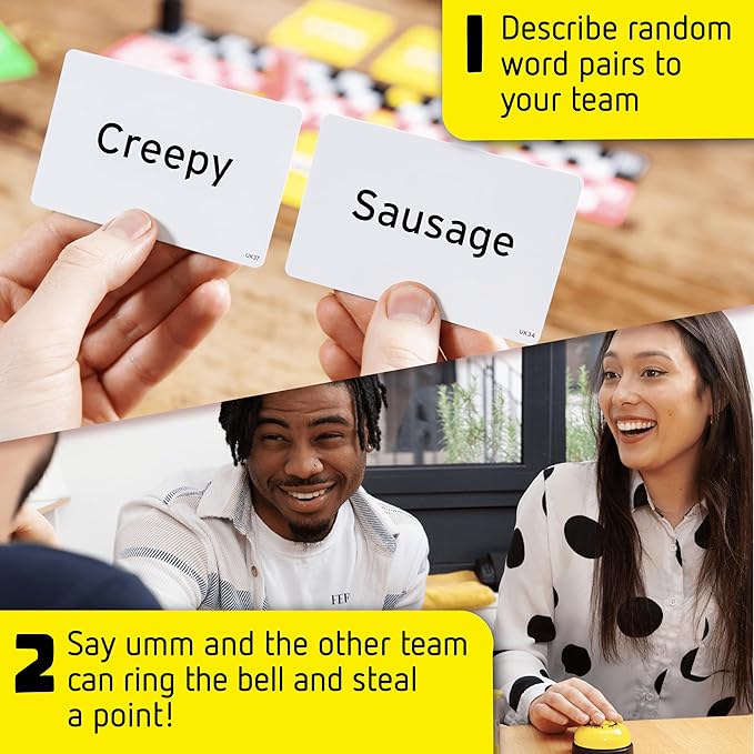 You Can't Say UMM: A Party Game for Family and Adults, Fast-Paced Family Word Game, Must Have for Game Night, Bonus Content Included