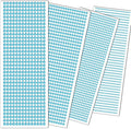 3090 Pcs 4 Sheets Rhinestone Stickers 3/4/5/6 mm Self Adhesive Craft Rhinestones Gems for Face Eyes Makeup Hair Body (Aquablue-3/4/5/6mm)