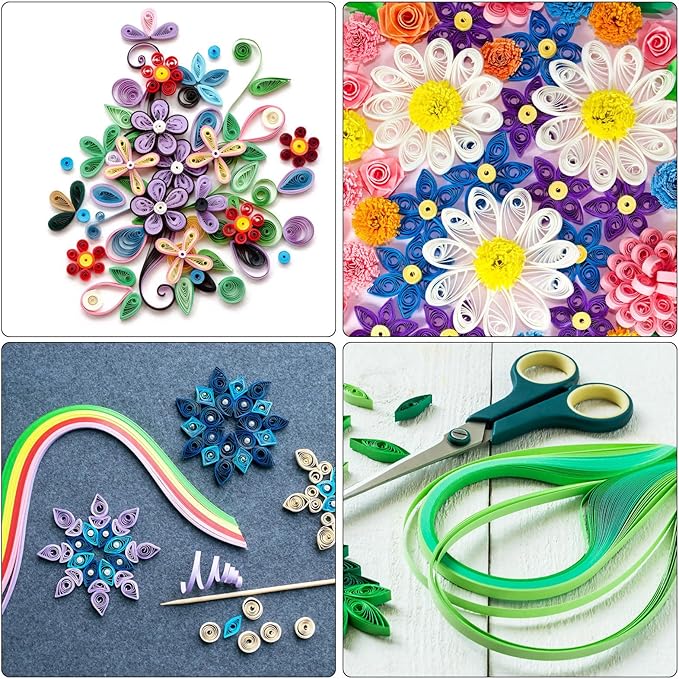 PATIKIL Quilling Strips Paper 600pcs 1.5mm 39cm Origami Paper Quilling Kits for Art DIY Hand Craft Christmas, Rose Red