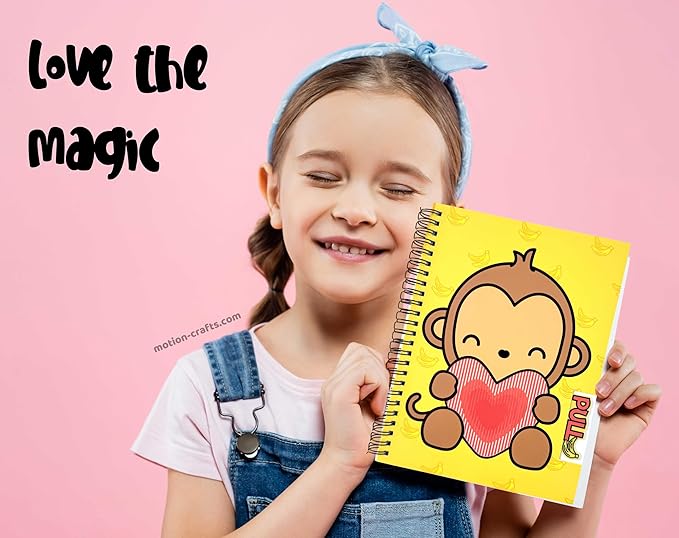 Animation Notebooks | Cute Spiral Notebooks | A5 Size 6.5in x 8.75in | 160 pages | 80 Sheets Smooth, durable, and bleed-resistant 90lb lined inner pages | Interactive cover that brings your imagination to life | Creative Companion for journaling, notes...