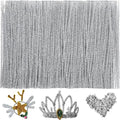 200pcs Pipe Cleaners, Pipe Cleaners for crafts, Craft Supplies Chenille Stems for Art&Craft Christmas DIY projects(12inch*6mm,Silver Glitter)
