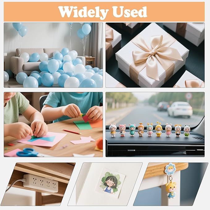 771PCS Double Sided Tape Removable Strong Adhesive Dots Heavy Duty Sticky Pads Putty No Traces Clear Sticky Tack for Picture, Poster, Art Craft, Decoration, Party Office Supplies