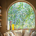 Window Privacy Film Stain Glass Window Film Rainbow Window Film Window clings Non-Adhesive Reusable Decorative for Room (Leaf Rainbow, 45.2 x 78.7 in)