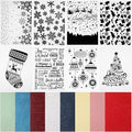 Geiserailie 8 Pcs Embossing Folders Embossing Machine Template Paper Card Folders for Christmas Card Making DIY Flower Scrapbook Photo Album Craft Decoration 5.9 x 4.1 Inch (Christmas Style)