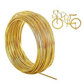 Tenn Well 12 Gauge Aluminum Wire, 100 Feet 2mm Bendable Anodized Metal for Sculpting, Jewelry Making, Armature Making, Weaving and Wrapping, Crafting (Gold)