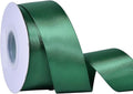 YAMA Forest Green Double Faced Satin Ribbon, 1 1/2 Inch 25 Yards, Great for Crafts Bows Flower Bouquet Wedding Home Decor Gift Wrapping