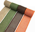 Burlap Ribbon Rolls, Wrapping Burlap Ribbon Natural Orange Brown Olive Green Jute, for Christmas Crafts Decoration Wedding Floral Bows Trims Craft 13.2 Yards 2.4 Inch