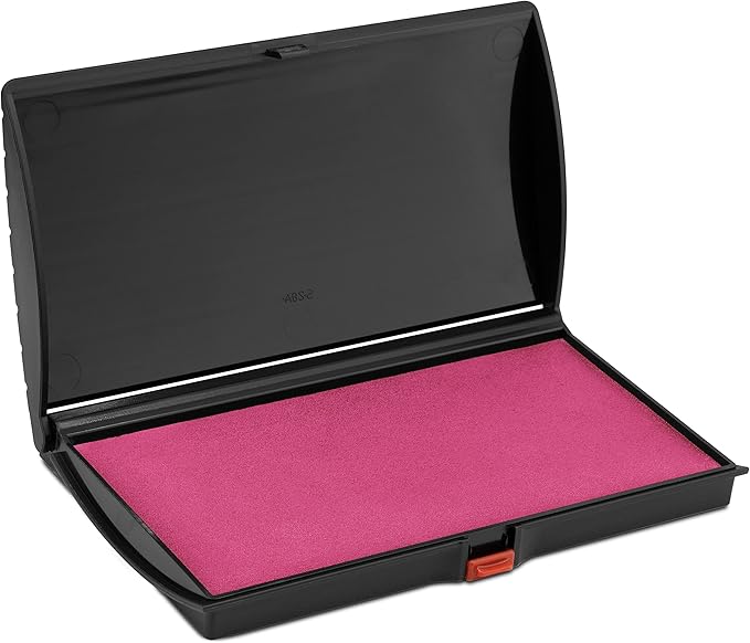 Large Premium Pink Ink Stamp Pad - 3" by 6" - Quality Felt Pad