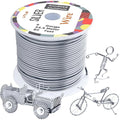 UTILE Armature Aluminum Wire 80 ft 9 Gauge 3.7 mm Anodized Craft Bendable Wire – Sculpting Metal Silver for Bonsai Trees, Clay, Crafts, Plants, Gardening, Beading and Jewelry Making (Silver)