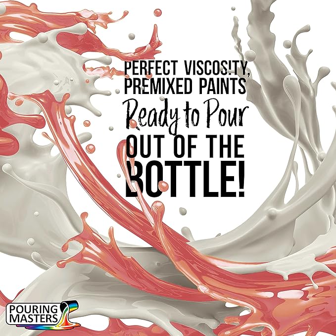 Pouring Masters Peachy Gold/Pink Iridescent Special Effects Acrylic Pouring Paint - Premium 8-Ounce Pre-Mixed Fluid Acrylic Paint - Fluid Art Supplies for Canvas, Wood, Paper, Tile & Rocks