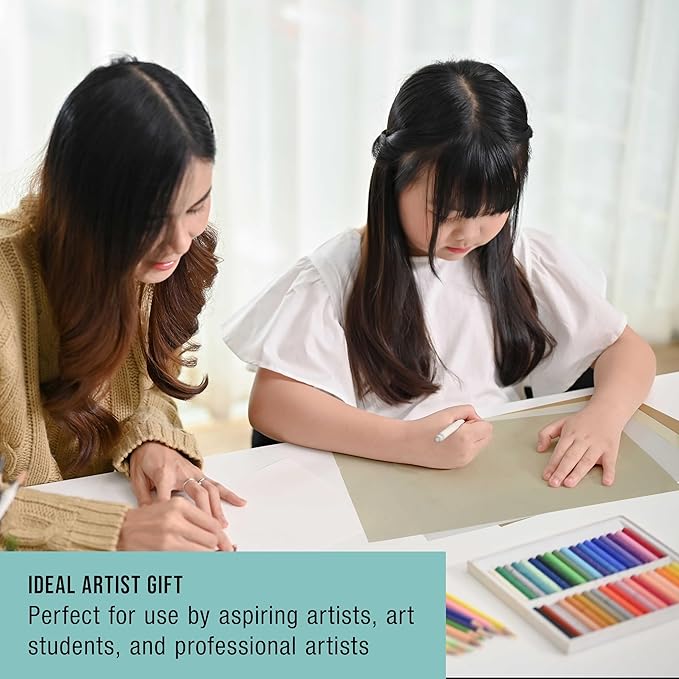 U.S. Art Supply 9" x 12" Pastel Paper Pad: 2 Pack (32 Sheet Total), 80lb (180gsm), 4 Neutral Toned Colors, Textured Hard or Soft Oil Pastel Paper, Drawing Sketchbook Pad, Mixed Media