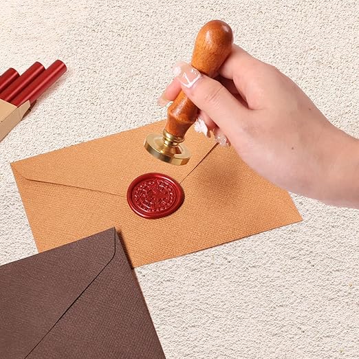 Glue Gun Sealing Wax Sticks for Wax Seal Stamp - Metallic Copper Rusty Gold, Great for Wedding Invitations, Cards Envelopes, Snail Mails, Wine Packages, Christmas Gift Ideas, Pack of 10