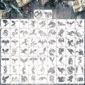 Small Stencils for Painting on Wood Reusable, 3 Inch Reusable Stencil for Craft Ornament Paint Template Stencils for Wall Card Rock Wood Signs Coasters Canvas Home Decor (Dragon)