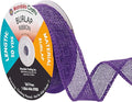 Mandala Crafts Purple Burlap Ribbon 1 Inch Wide Jute Ribbons for Crafts - 20 Yds Roll Rustic Burlap Wrap Trim Ribbons for Wreaths Bows Wedding Party Decoration