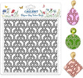 CHGCRAFT Geometry Polymer Clay Texture Sheets Line Art Silicone Texture Stamp Repeating Seamless Pattern Modeling Pattern Pad for Jewelry and Clay Earrings Tools, 5.5x5.5 inch
