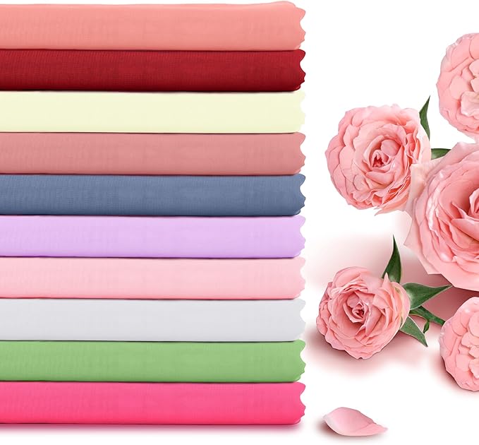 Horbaunal Dusty Blue Chiffon Fabric by The Yard, 10 Yard Continuous Sheer Fabric 59" Wide Soft Draping Fabric for Wedding Arch Draping Party Backdrop DIY Sewing