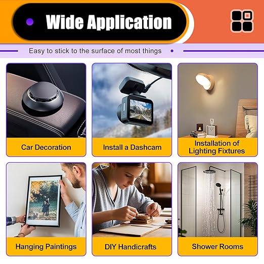 30 Pcs Large Strong Double Sided Adhesive Pads, Made of 3M, Heavy Duty Square Sticky Mounting Foam Tape for Car Décor Wall, 0.12" Thick Black Sticky Pads 2.13" x 3.35"